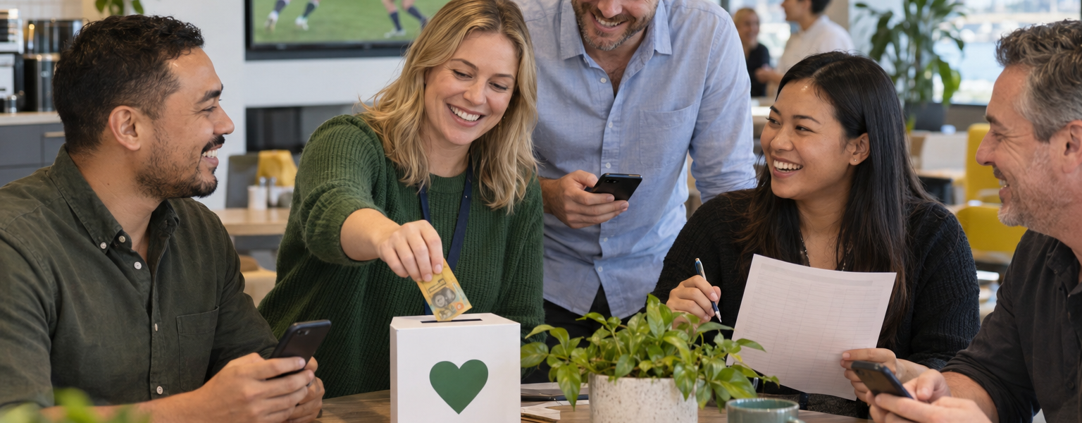 Workplace team joining a tipping competition