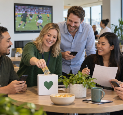 Workplace team joining a tipping competition