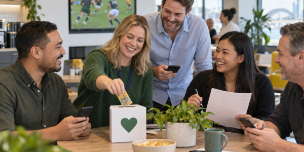 Workplace team joining a tipping competition